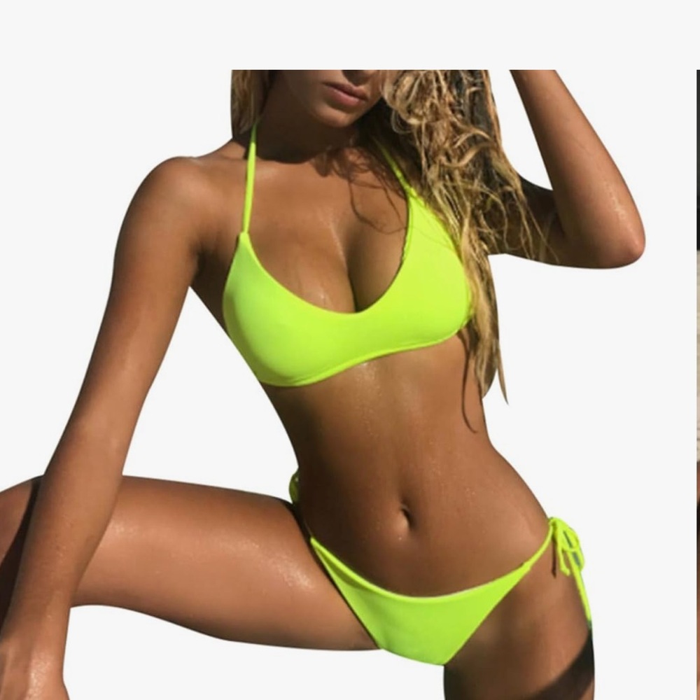 Neon Yellow Bikini Set sz S